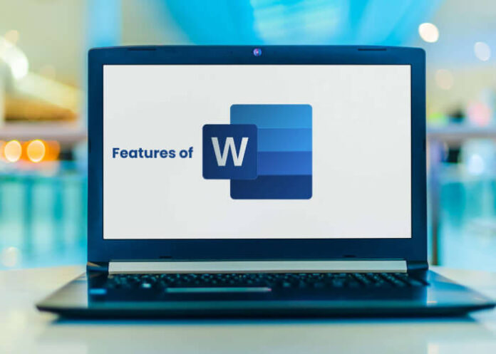 Microsoft Word Displayed in Laptop Screen