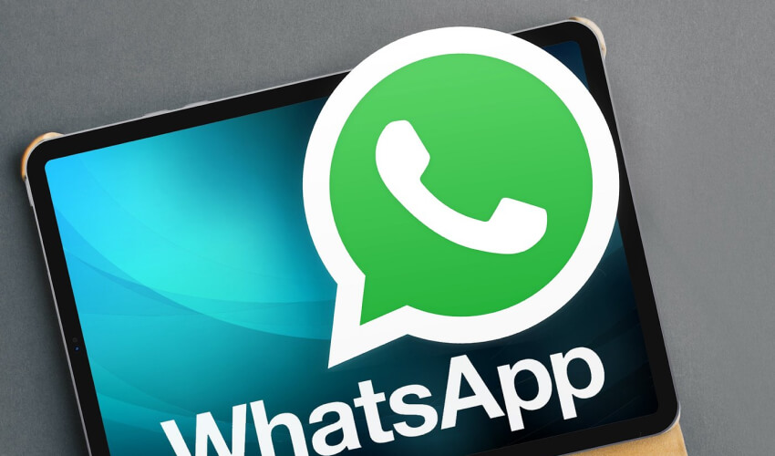 Tablet Displaying Logo Whatsapp