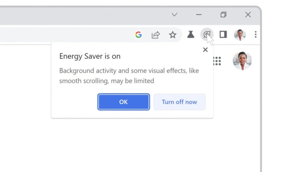 new Chrome Power Saver tabs