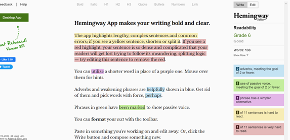 Hemingway App