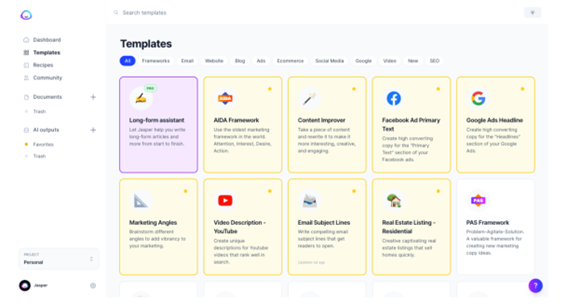 Jasper Tool Assist in Writing