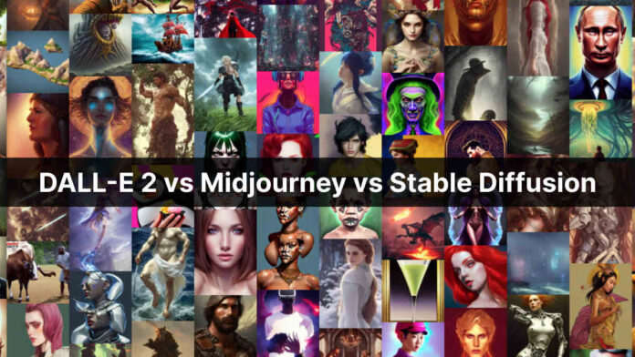AI Artistry Explored DALL-E 2 vs Midjourney vs Stable Diffusion