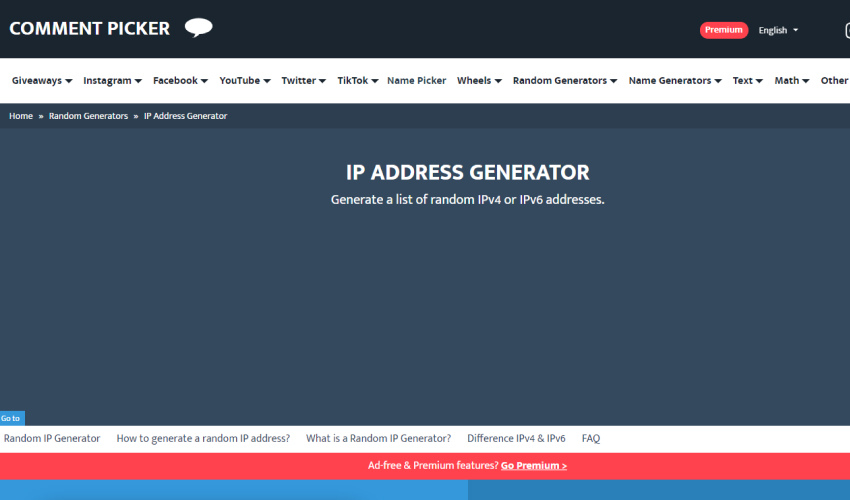 Comment-Picker-IP-Address-Generator