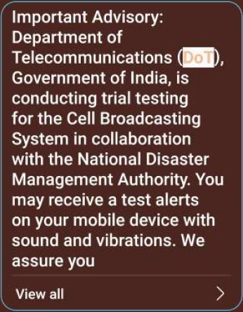 India’s Emergency Alert System