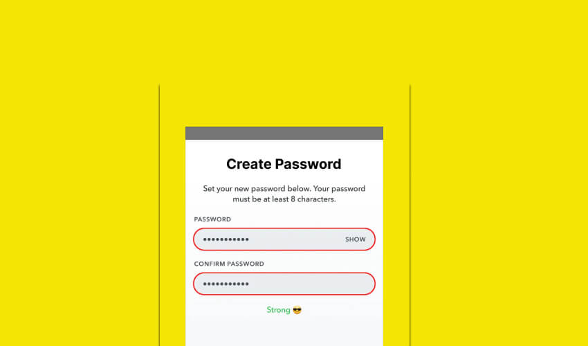 Create a secure password for your account