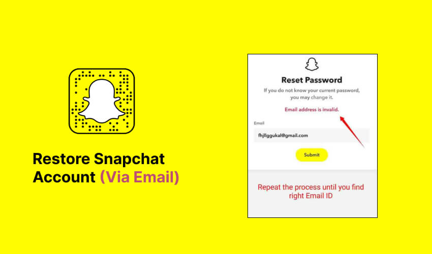 Restore Snapchat Account If You Have Forgotten The Password (Via Email)