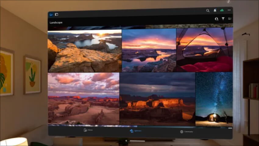 Adobe Lightroom app for vision pro