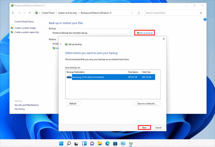 Create a Backup of Windows 11
