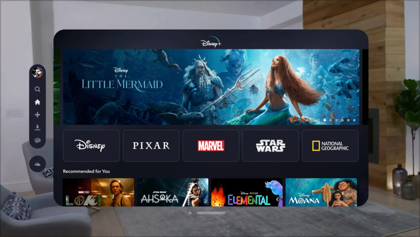 Disney+ best app in apple vision pro