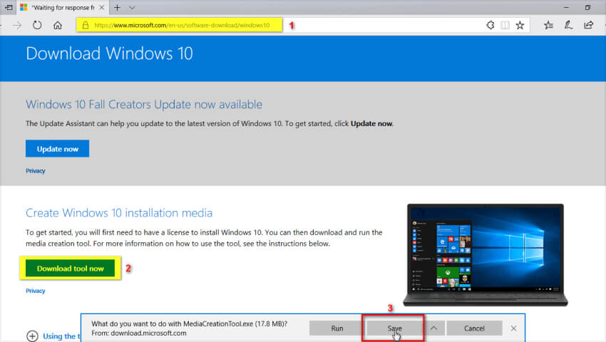 Download Windows 10 Installation Media