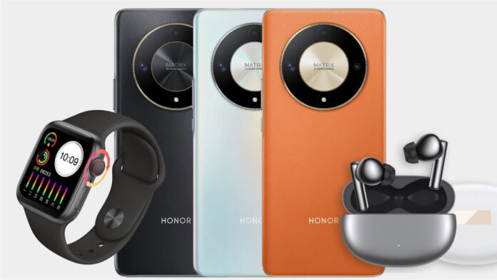 Honor Choice X5 Earbuds, Honor Choice Watch, and Honor X9b