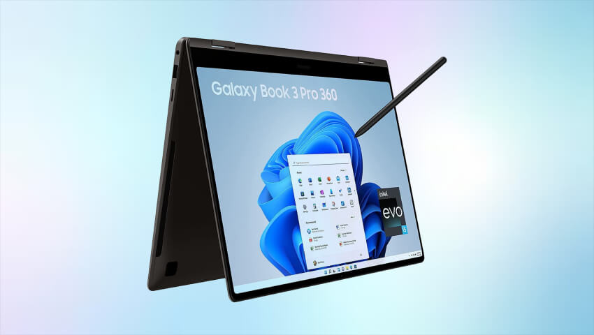 Samsung Galaxy Book 3 Pro 360 two in one laptop