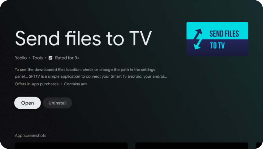 Send Files To TV Android TV Application