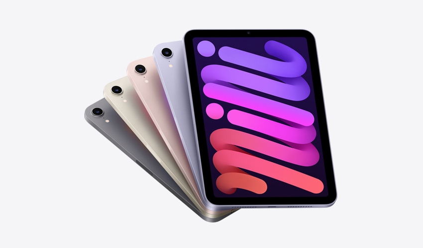 Apple iPad Mini 7 in diffrent colors - black, white, pink, purple