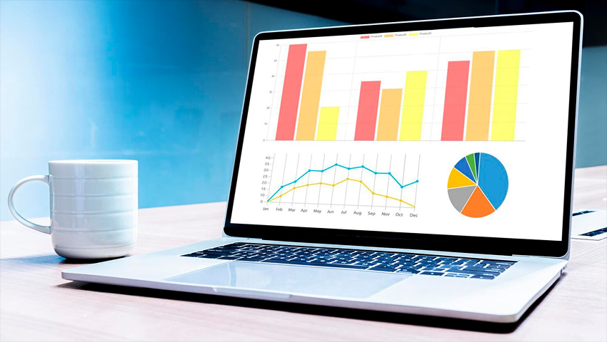 Choose a line, bar, or pie chart.